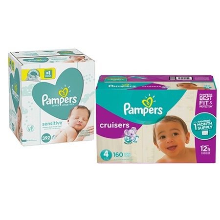 Free Pampers Sensitive Baby Wipes, 7X Pop-Top, with Purchase of Pampers Cruisers Diapers