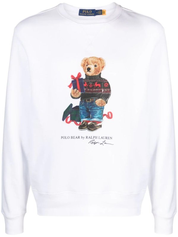 Teddy-Bear print jersey sweatshirt