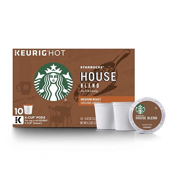 Medium Roast K-Cup Coffee Pods — House Blend for Keurig Brewers — 6 boxes (60 pods total)