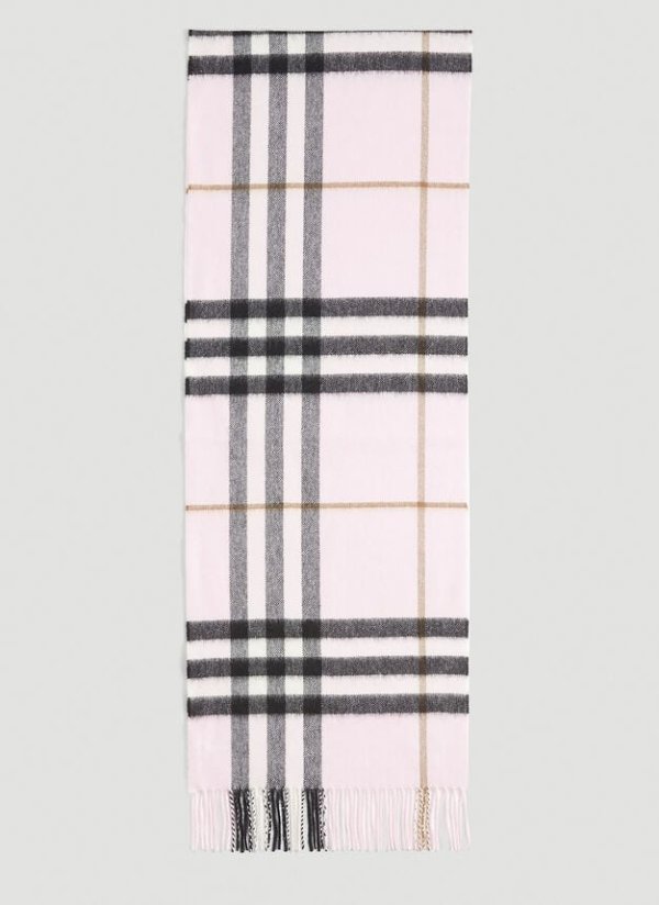 Giant Check Scarf in Pink