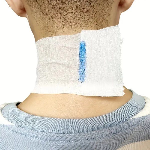 Disposable Barber Neck Strips Hairdressing Stretchy Neck Paper Wrap Barber Accessories For Salon Barber Shop Hair Cutting Styling Tools