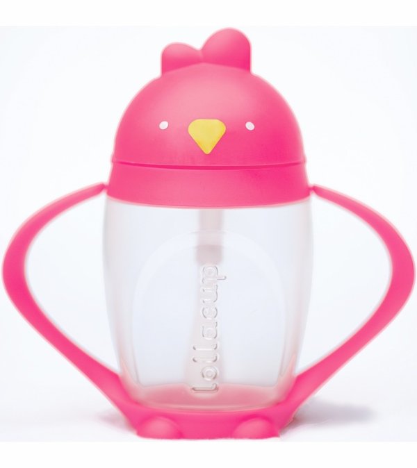 Lollacup Infant & Toddler Straw Cup - Posh Pink