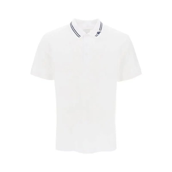 BURBERRY polo with striped collar