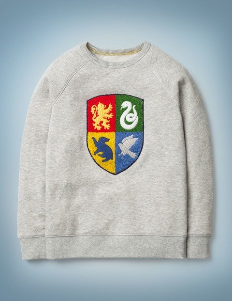 Hogwarts Crest Sweatshirt - Grey Marl | Boden US