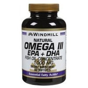 Windmill Omega 3 Fish Oil 1,000mg Softgels 90-Count