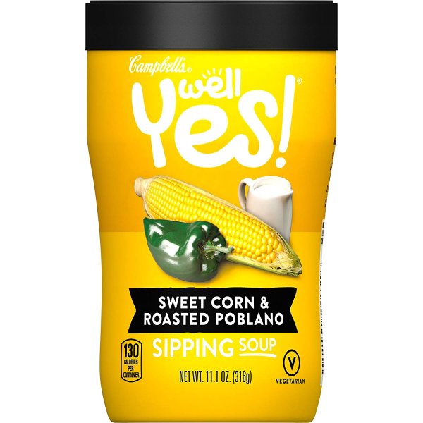 Well Yes! Sipping Soup,Sweet Corn & Roasted Poblano (Pack of 8)
