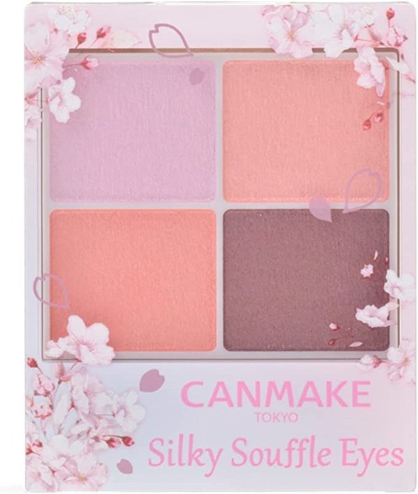 Silky Flared Eyes (Cherry Blossom Package), 11 Blossom Shower, 0.2 oz (4.0 g), Sheer Tsuta, 4 Color Shadow, Coral Pink