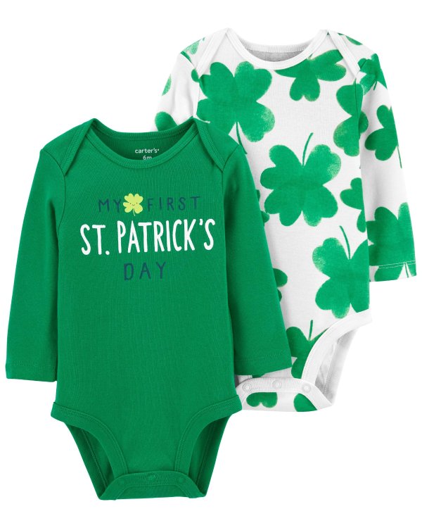 St. Patrick's Day 婴儿包臀衫2件