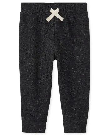 Baby And Toddler Boys Active Marled Fleece Jogger Pants | The Children's Place - BLACK