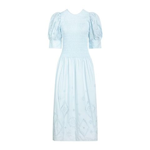 奶蓝连衣裙
