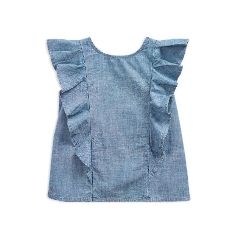Polo Ralph LaurenGirls  Ruffled Chambray Top - Big Kid