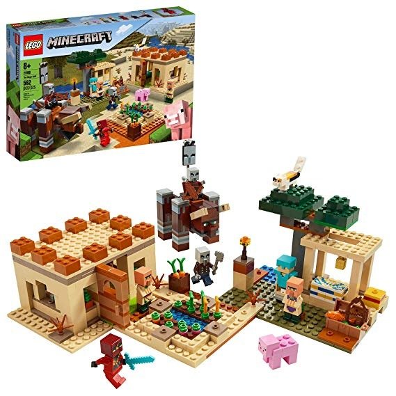 Minecraft The Villager Raid 21160 Building Toy Action Playset for Boys and Girls Who Love Minecraft, New 2020 (562 Pieces)