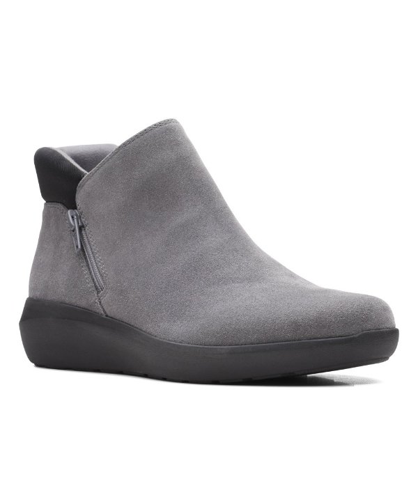 Dark Gray Kayleigh Leather Ankle Boot - Women