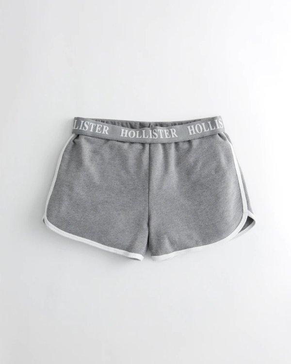 High-Rise French Terry Curved Hem Short
