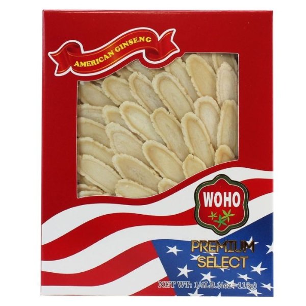 WOHO #128.4 美国花旗参片巨大号4oz盒装