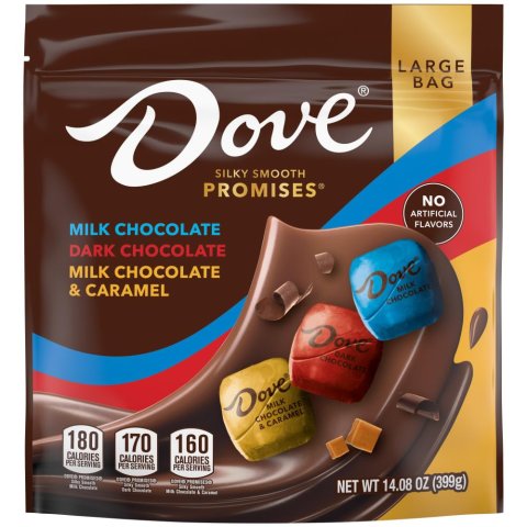 DOVE PROMISES Milk Chocolate, Dark Chocolate & Caramel Chocolate Candy, 14.08 oz