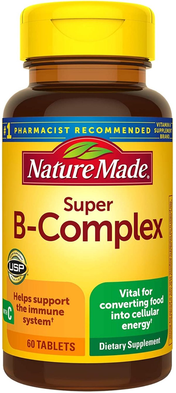 Super B-Complex Tablets, 60 Count for Metabolic Health† (Packaging May Vary) (2734)