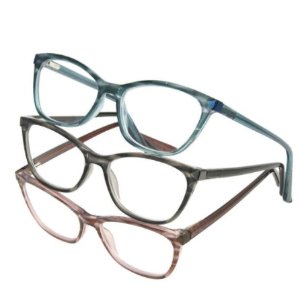 Design Optics by Foster Grant Aviana Plastic Cateye Reading Glasses, 3-pack