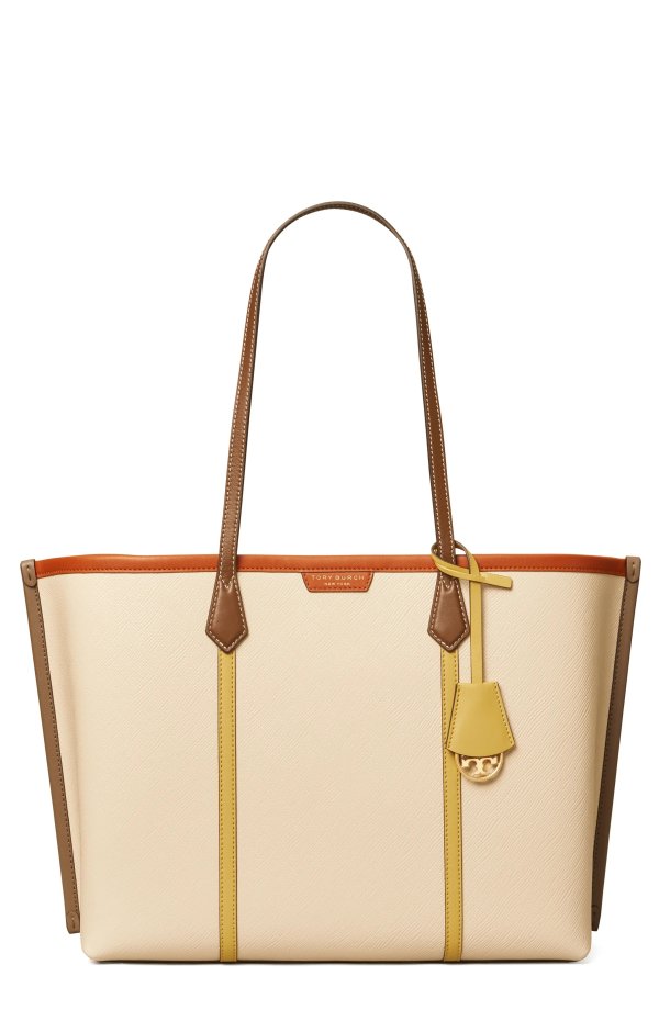 Perry Colorblock Triple Compartment Leather Tote