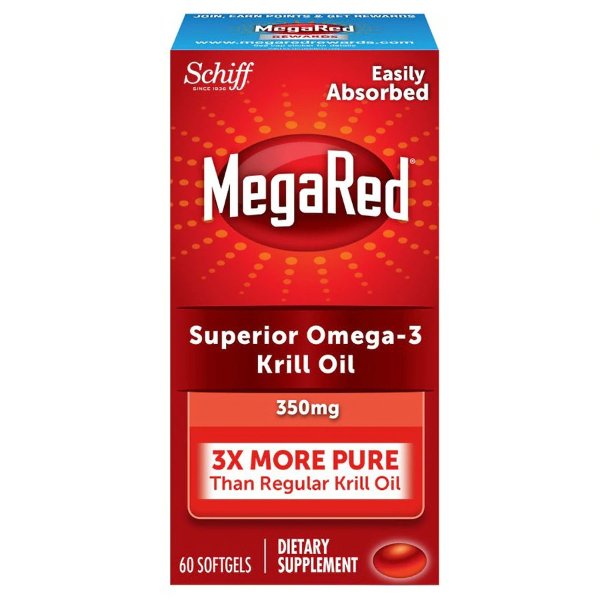 MegaRed Omega-3 - Krill Oil 350 mg Fatty Acids, EPA & DHA
