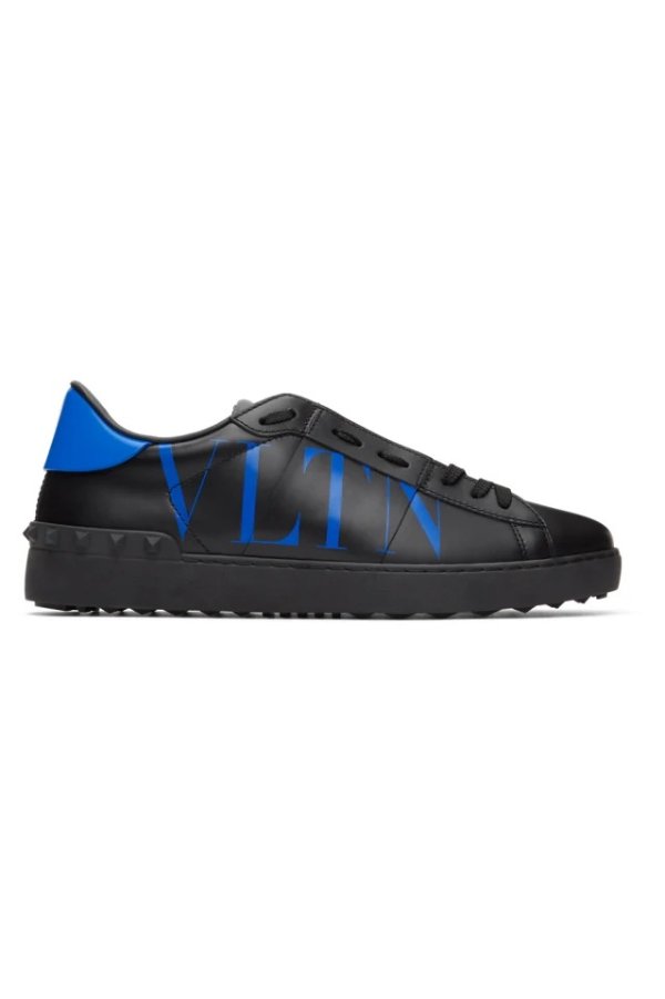 Black & Blue Valentino Garavani 'VLTN' Open Sneakers