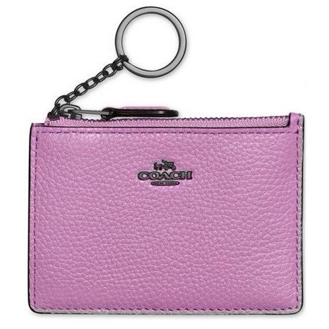 COACH Boxed Mini Skinny ID Case in Polished Pebble Leather