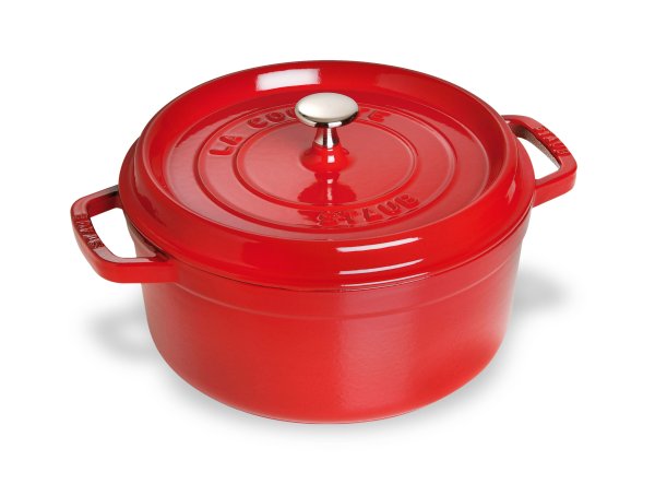Cast Iron Cocotte 4-quart Cherry Red Dutch Oven Cookware | Cutlery and More
