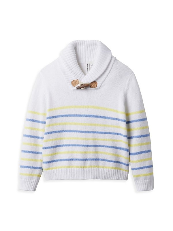 Little Boy's & Boy's Stripe Shawl Sweater