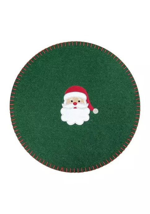 圆形毛毡圣诞老人餐垫