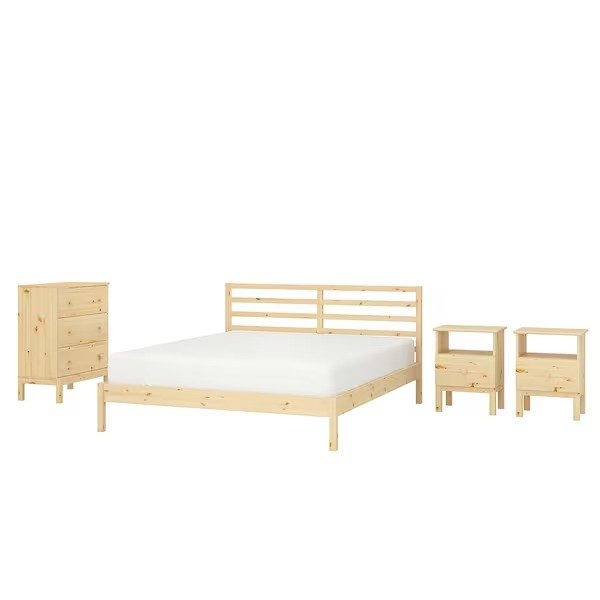 TARVA Bedroom furniture, set of 4, pine, Queen - IKEA