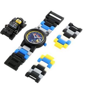 LEGO Kids' 9009983 Bad Cop Plastic Watch with Link Bracelet and Figurine