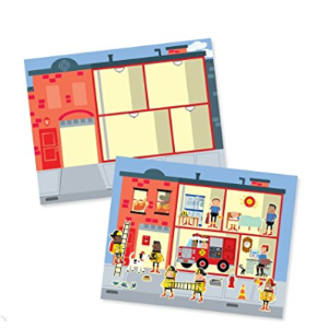 Melissa & Doug Reusable Sticker Pad My Town 200+ Stickers and 5 Scenes