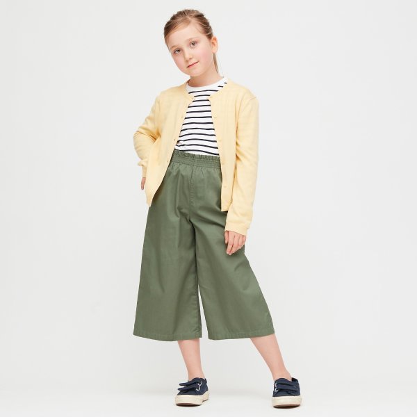 GIRLS WIDE CROPPED PANTS