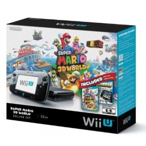 任天堂32GB版Wii U游戏主机+超级马里奥3D WORLD +Nintendo Land游戏套装