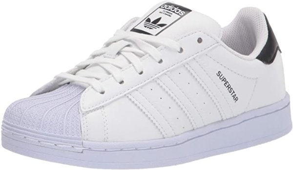 s Superstar Sneaker, Core White/Core White/Black, 11.5 US Unisex Little Kid
