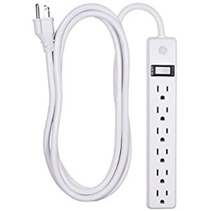 GE 6-Outlet Power Strip with 8-Ft Long Extension Cord