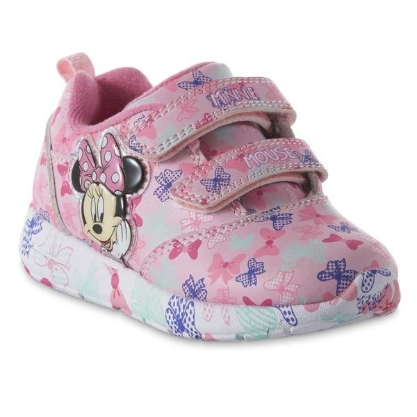 Toddler Girls' Minnie Mouse Pink Light-Up Sneaker