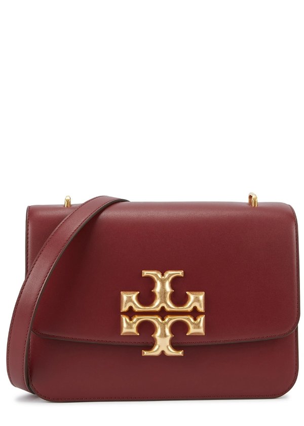 Eleanor burgundy leather cross-body bag