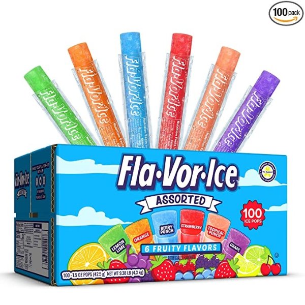 Fla-Vor-Ice 果味冰棒６口味综合装100支