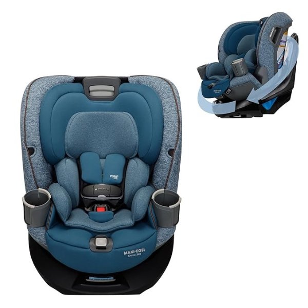 -Cosi Emme 360 All-in-One Convertible Car Seat, 360° FlexiSpin Rotational Seat, From Birth To Ten Years (5-100 lbs): Rear-Facing, Forward-Facing, & Belt-Positioning Booster, Pacific Wonder