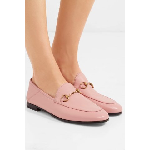 GucciBrixton horsebit-detailed leather collapsible-heel loafers