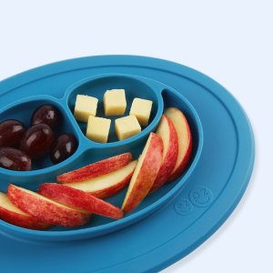 ezpz Happy Mat - One-piece silicone placemat + plate (Blue) @ Amazon