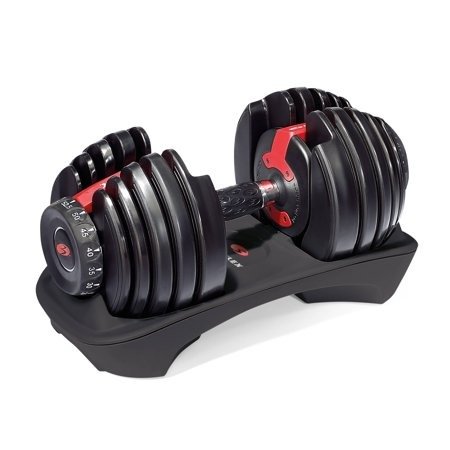 SelectTech 552 Adjustable Dumbbell with Free SelectTech App & Space Saving (single)
