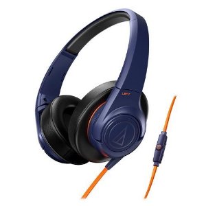 Audio Technica SonicFuel Over-Ear Headphones for Smartphones - Navy Blue (ATH-AX3IS NV)