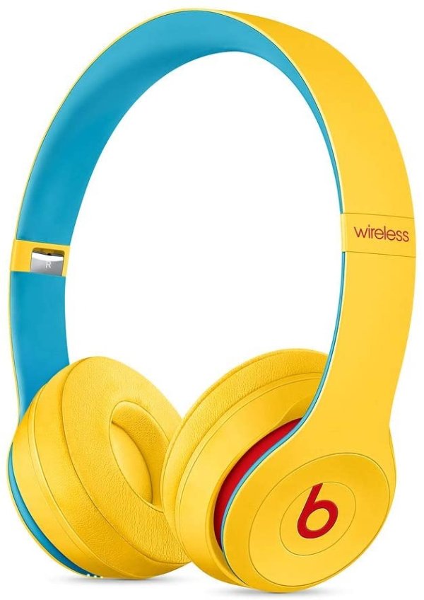 Beats Solo3 Wireless On-Ear Headphones - Apple W1 Headphone Chip, Class 1 Bluetooth, 40 Hours Of Listening Time - Club Yellow (Latest Model)