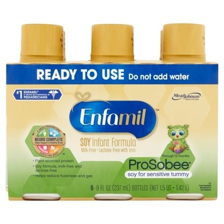 Prosobee Soy Formula (Pack of 24) Ready-to-Use 8 fl oz Plastic Bottles