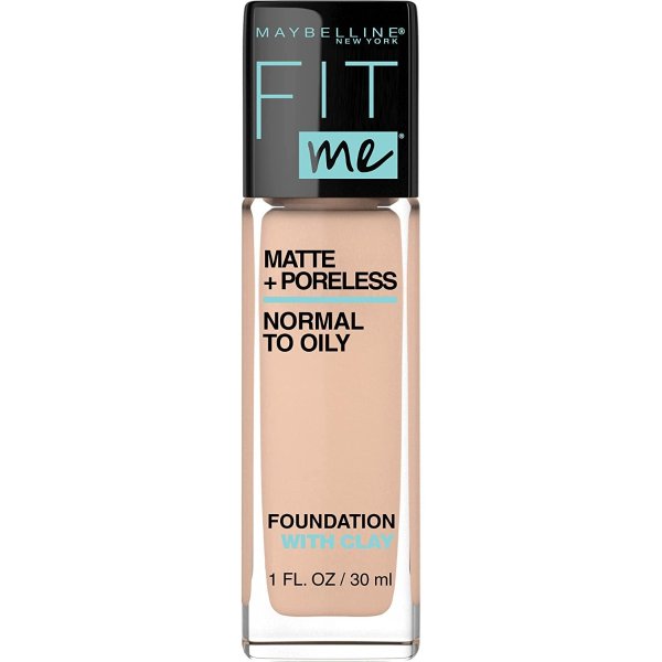 Maybelline Fit Me Matte + Poreless Liquid Foundation Makeup, Classic Beige, 1 fl; oz; Oil-Free Foundation