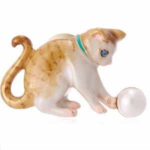 VENDOME BOUTIQUE 珍珠 猫咪胸针 多款可选 热卖