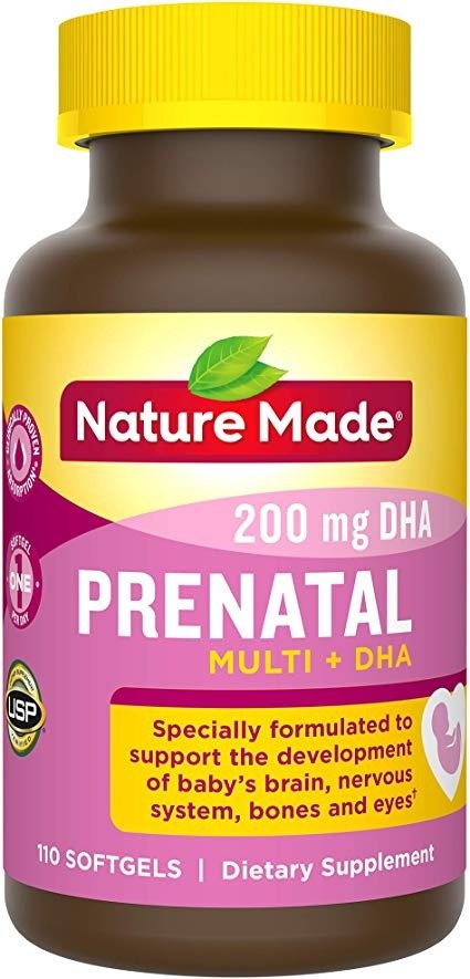 Prenatal Vitamin + DHA Softgels, 110 Count to Support Baby’s Development† (Packaging May Vary)