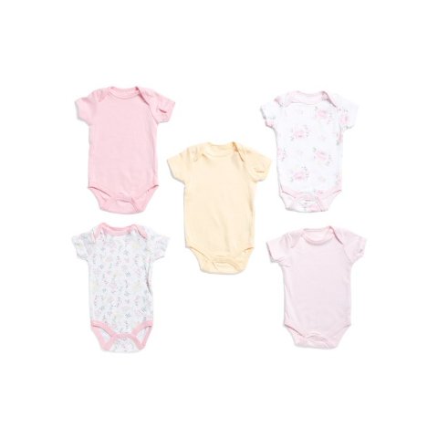 Baby Girls 5pk Floral Grow With Me Bodysuits